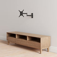 Carica l'immagine nel visualizzatore di Gallery, Amazon Basics Supporto a parete per TV Full Motion, si adatta a TV da 30 a 102 cm e VESA 200 x 200, Nero