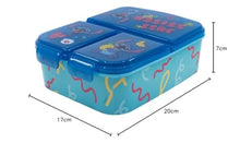 Carica l'immagine nel visualizzatore di Gallery, ILS I LOVE SHOPPING Porta Merenda Scuola con 3 scomparti Portamerenda in Plastica Bambini Pranzo Launch Box - BPA Free (Stitch)