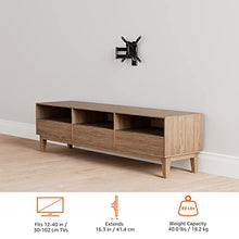 Carica l'immagine nel visualizzatore di Gallery, Amazon Basics Supporto a parete per TV Full Motion, si adatta a TV da 30 a 102 cm e VESA 200 x 200, Nero