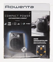 Carica l'immagine nel visualizzatore di Gallery, Rowenta SO2210 Compact Power Termoventilatore Potente e Compatto, Riscalda e Raffredda Gli Ambienti, Ottimo per Qualsiasi Stagione, 2000 W, 220 V, Nero