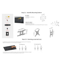 Carica l'immagine nel visualizzatore di Gallery, Amazon Basics Supporto a parete per TV Full Motion, si adatta a TV da 30 a 102 cm e VESA 200 x 200, Nero