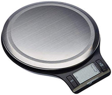 Carica l'immagine nel visualizzatore di Gallery, Amazon Basics - Bilancia digitale da cucina con display LCD, priva di bisfenolo A (pile incluse), Nero e acciaio inossidabile