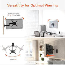 Carica l'immagine nel visualizzatore di Gallery, Amazon Basics Supporto a parete per TV Full Motion, si adatta a TV da 30 a 102 cm e VESA 200 x 200, Nero