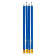 Carica l'immagine nel visualizzatore di Gallery, Idena 20013 - Matita, 4 pezzi, durezza HB, con punta per cancellare, blu