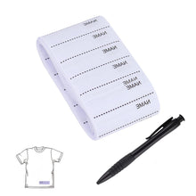 Carica l'immagine nel visualizzatore di Gallery, 200 Pezzi Etichette In Tessuto,Termoadesive Scrivibili Etichette con Nome,Etichetta Personalizzato per Uniforme Scola, Università, Asilo,Penna Inclusa