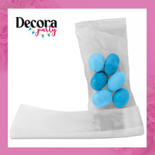 Carica l'immagine nel visualizzatore di Gallery, DecoraParty 100 Bustine Trasparenti Piccole per Confetti e Alimentari, Buste Sacchettini di Plastica per Alimenti in Cellophane con Chiusura Adesiva - 6 x 10 cm