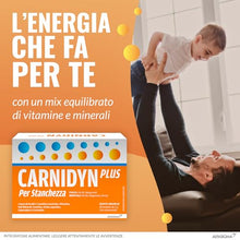 Carica l'immagine nel visualizzatore di Gallery, Carnidyn Plus Integratore Alimentare per Stanchezza Mentale e Fisica, 20 Bustine da 5g da Sciogliere in Acqua, Gusto Agrumi