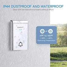 Carica l'immagine nel visualizzatore di Gallery, Aigostar - Campanello Senza Fili, Campanello Wireless Impermeabile IP44 da Esterno, Portata 150m con 36 Melodie e 3 Livelli di Volume, 1 Trasmettitore + 1 Ricevitori