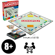 Carica l'immagine nel visualizzatore di Gallery, Hasbro Gaming, Monopoly, Gioco da Tavolo, Ideale per Famiglia e Amici, per Bambini e Bambine da 8 Anni in Su, Include Vaschetta Contenitore e Pedine Più Grandi, per 2-6 Giocatori, in Italiano