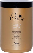 Carica l'immagine nel visualizzatore di Gallery, Fanola Oro Therapy Illuminante Mask Oro Puro Maschera Capelli - 1000 Ml