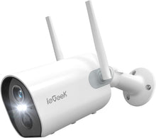 Carica l'immagine nel visualizzatore di Gallery, ieGeek Telecamera di Sorveglianza 1080P WiFi Esterno con Bianco