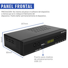 Carica l'immagine nel visualizzatore di Gallery, Decoder Digitale Terrestre 2025, Decoder DVB-T2 H.265 HEVC Main 10Bit, Ricevitore Digitale Terrestre USB PVR Lettore Multimediale, Full HD 1080p, HDMI, SCART