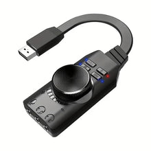Carica l'immagine nel visualizzatore di Gallery, Virtual 7.1 Canale USB Scheda Audio Esterno Adattatore Spina per PC Laptop PS5