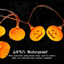 Carica l'immagine nel visualizzatore di Gallery, Zucca di Luci Stringa Halloween 3Meters 20 LED Lanterna Zucca Stringa per Feste Halloween Luci Perfette per Halloween