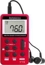 Carica l'immagine nel visualizzatore di Gallery, Mini Radio Portatile Tascabile Digitale Ricevitore FM AM Pocket Nero