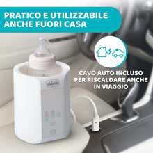 Carica l'immagine nel visualizzatore di Gallery, Chicco Scaldabiberon Portatile Da Viaggio E Scaldapappa Con Tre Programmi E Spegnimento Automatico, Bianco, ‎14 x 14 x 17.5 cm; 820 grammi