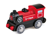 Carica l'immagine nel visualizzatore di Gallery, Hape Battery Powered Train Engine No. 1 Red and Black for Ages 3+