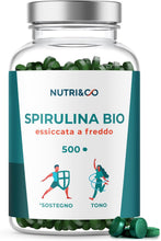 Carica l'immagine nel visualizzatore di Gallery, Spirulina Biologica | 500 Compresse Bio da 500 mg Pure Senza Eccipienti | 15...