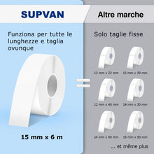Carica l'immagine nel visualizzatore di Gallery, SUPVAN Stampante di Etichette - E10 Bluetooth Portatile Etichettatrice per iOS &amp; Android, Etichettatrice Etichette Adesive con 1 Rotolo di Etichette, Nero