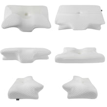 Carica l'immagine nel visualizzatore di Gallery, HOMCA Cuscino Cervicale Ergonomico Cuscino Memory Foam per Supporto Cuscino Ortopedico per Dormire sul Fianco e sulla Schiena