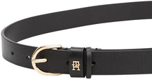 Carica l'immagine nel visualizzatore di Gallery, Tommy Hilfiger Donna Cintura Essential Effortless 2,5 cm Cintura in Pelle, Nero (Black), 95 cm