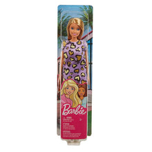 Carica l'immagine nel visualizzatore di Gallery, Barbie Bambola Bionda con Abito Viola con Cuoricini Gialli, Giocattolo per Bambini 3+ Anni, GHW45