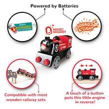 Carica l'immagine nel visualizzatore di Gallery, Hape Battery Powered Train Engine No. 1 Red and Black for Ages 3+
