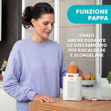Carica l'immagine nel visualizzatore di Gallery, Chicco Scaldabiberon Portatile Da Viaggio E Scaldapappa Con Tre Programmi E Spegnimento Automatico, Bianco, ‎14 x 14 x 17.5 cm; 820 grammi
