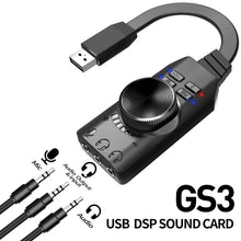 Carica l'immagine nel visualizzatore di Gallery, Virtual 7.1 Canale USB Scheda Audio Esterno Adattatore Spina per PC Laptop PS5