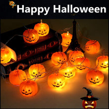 Carica l'immagine nel visualizzatore di Gallery, Zucca di Luci Stringa Halloween 3Meters 20 LED Lanterna Zucca Stringa per Feste Halloween Luci Perfette per Halloween