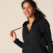 Carica l'immagine nel visualizzatore di Gallery, Amazon Essentials Felpa con Cappuccio e Cerniera in Pile Donna, Nero, M
