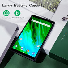 Carica l'immagine nel visualizzatore di Gallery, PRITOM Tablet PC Android 8 pollici Android 10.0 OS, 4000 mAh, 64GB ROM, Quad Core, schermo HD IPS, 2.0 anteriore + 8.0 MP fotocamera posteriore, Wi-Fi, Bluetooth, Nero