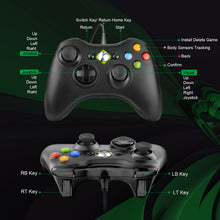 Carica l'immagine nel visualizzatore di Gallery, Controller per PC Xbox 360, Game Controller per Xbox 360, Wired Controller Compatibile per Xbox 360/Xbox 360 Slim, USB Wired Controller Joystick Compatibile per PC(Windows 7/8 / 8.1/10 / XP/Vista)