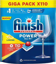 Carica l'immagine nel visualizzatore di Gallery, Finish Pastiglie Lavastoviglie All in 1 Max, Limone, 110 Tabs
