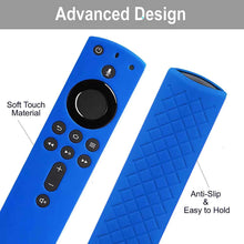 Carica l'immagine nel visualizzatore di Gallery, ELLENNE Custodia Silicone Cover Telecomando Protettiva per Amazon Fire TV 4K Alexa (Blu)
