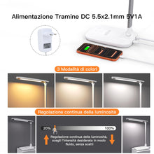 Carica l'immagine nel visualizzatore di Gallery, MAX EXCELL Lampada da Scrivania Led, Lampada da Scrivania Touch Control Pieghevole, Lampada da Tavolo con 3 Modalità di Illuminazione e Luminosità Regolabile