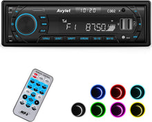 Carica l'immagine nel visualizzatore di Gallery, Autoradio Bluetooth RDS Stereo avylet ieGeek, Luce dei Tasti a 7 Colori, 60WX4...