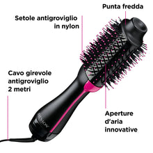 Carica l'immagine nel visualizzatore di Gallery, REVLON RVDR5222 Salon One-StepTM Asciugacapelli e Volumizer con pettine a coda, Originale