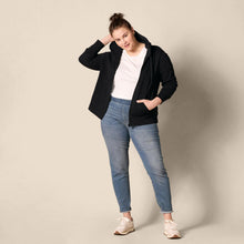 Carica l'immagine nel visualizzatore di Gallery, Amazon Essentials Felpa con Cappuccio e Cerniera in Pile Donna, Nero, M
