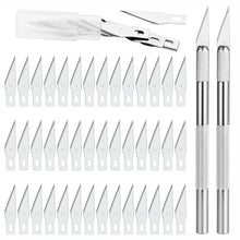 Carica l'immagine nel visualizzatore di Gallery, Gafild cutter di precisione set, 2 Manici e 80 Lame Ricambio lame bisturi...