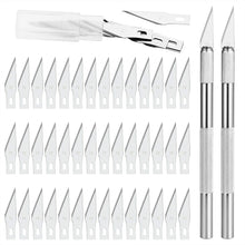 Carica l'immagine nel visualizzatore di Gallery, Gafild cutter di precisione set, 2 Manici e 80 Lame Ricambio lame bisturi...