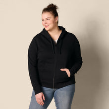 Carica l'immagine nel visualizzatore di Gallery, Amazon Essentials Felpa con Cappuccio e Cerniera in Pile Donna, Nero, M