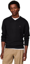 Carica l'immagine nel visualizzatore di Gallery, Tommy Hilfiger Pullover Uomo Cashmere V Neck Pullover in Maglia, Nero (Black), M