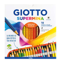 Carica l'immagine nel visualizzatore di Gallery, Fila Pastelli Giotto Supermina Ast 18 +2 Matite Lyra Temagraph In Grafite