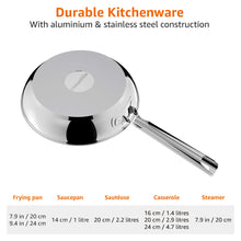 Carica l'immagine nel visualizzatore di Gallery, Amazon Basics 11 Pezzi Set di Pentole a Induzione - Acciaio Inox, con Coperchi, Argento