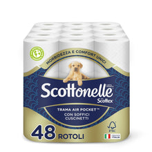 Carica l'immagine nel visualizzatore di Gallery, Scottonelle Carta Igienica, Morbida e Resistente, Dermatologicamente testata, 48 Rotoli (12x4)