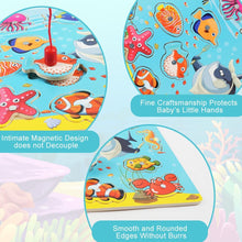 Carica l'immagine nel visualizzatore di Gallery, TOWO Gioco da Pesca in Legno Magnetico – include 15 Sagome con...