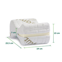 Carica l'immagine nel visualizzatore di Gallery, Cuscino per Gambe e Ginocchia per Dormire sul Fianco Riposa Di Lato Gambe e Schiena in Memory Foam e Bambù Supporto Ortopedico e Anatomico Lombare per Problemi Posturali Sfoderabile e Lavabile