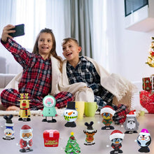 Carica l'immagine nel visualizzatore di Gallery, Set di Giocattoli a Carica di Natale - 12 Pezzi Mini Giocattoli a Orologeria per Bambini