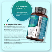 Carica l'immagine nel visualizzatore di Gallery, Omega 3 Certificato IFOS, Olio di Pesce 2000mg, 660mg EPA e 440mg DHA